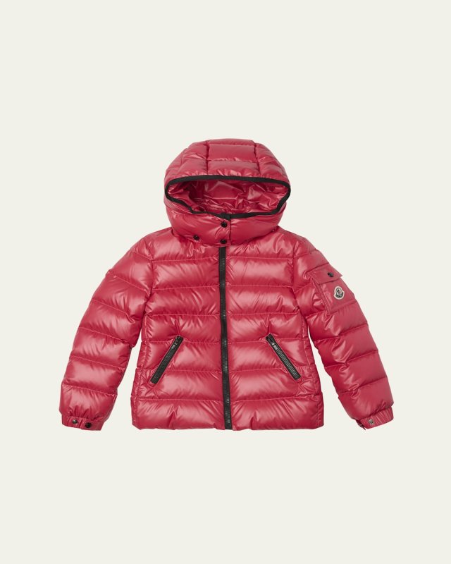 Girl's Bady Short Hooded Down Puffer Jacket, Size 4-14